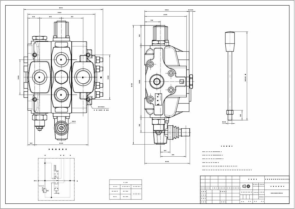 SD25 Manual 1 carretel Válvula direcional seccional drawing image