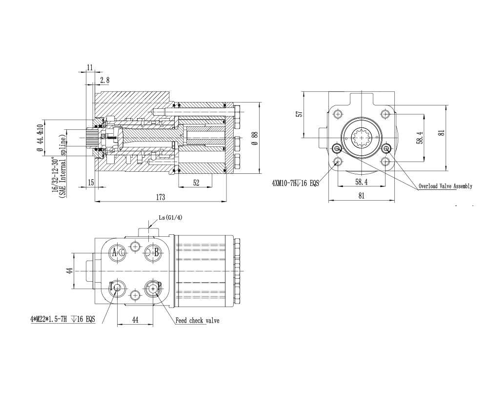 TLF-E800 800 ml/r 60 L/min Unidade de Direção drawing image