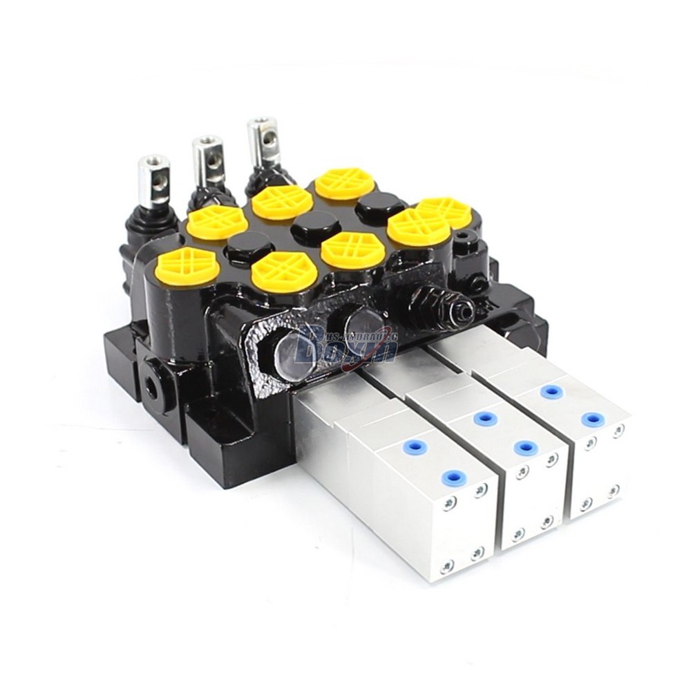 WZF-125 Pneumático e Manual 3 Carreteis Válvula Direcional Monobloco