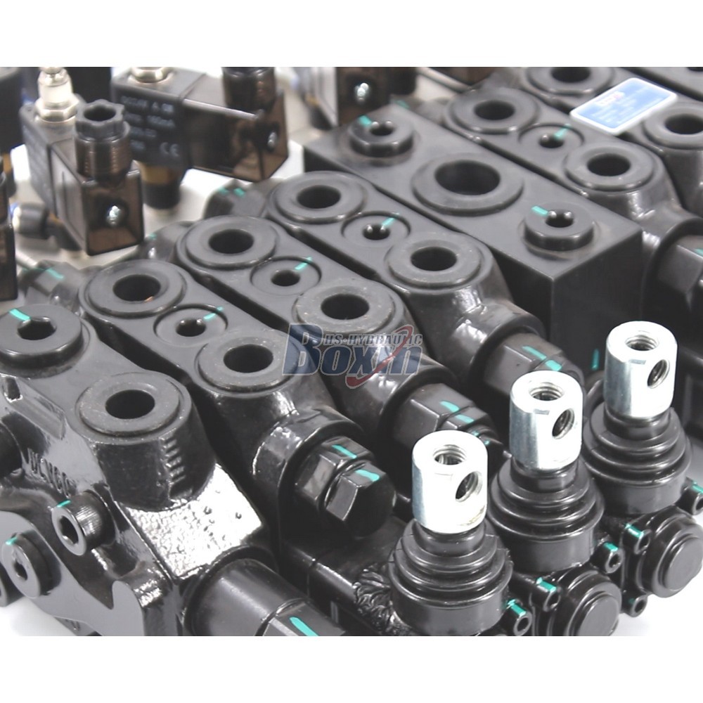 Pneumatic Hydraulic Sectional Valve with 6 Spool Configuration detail image