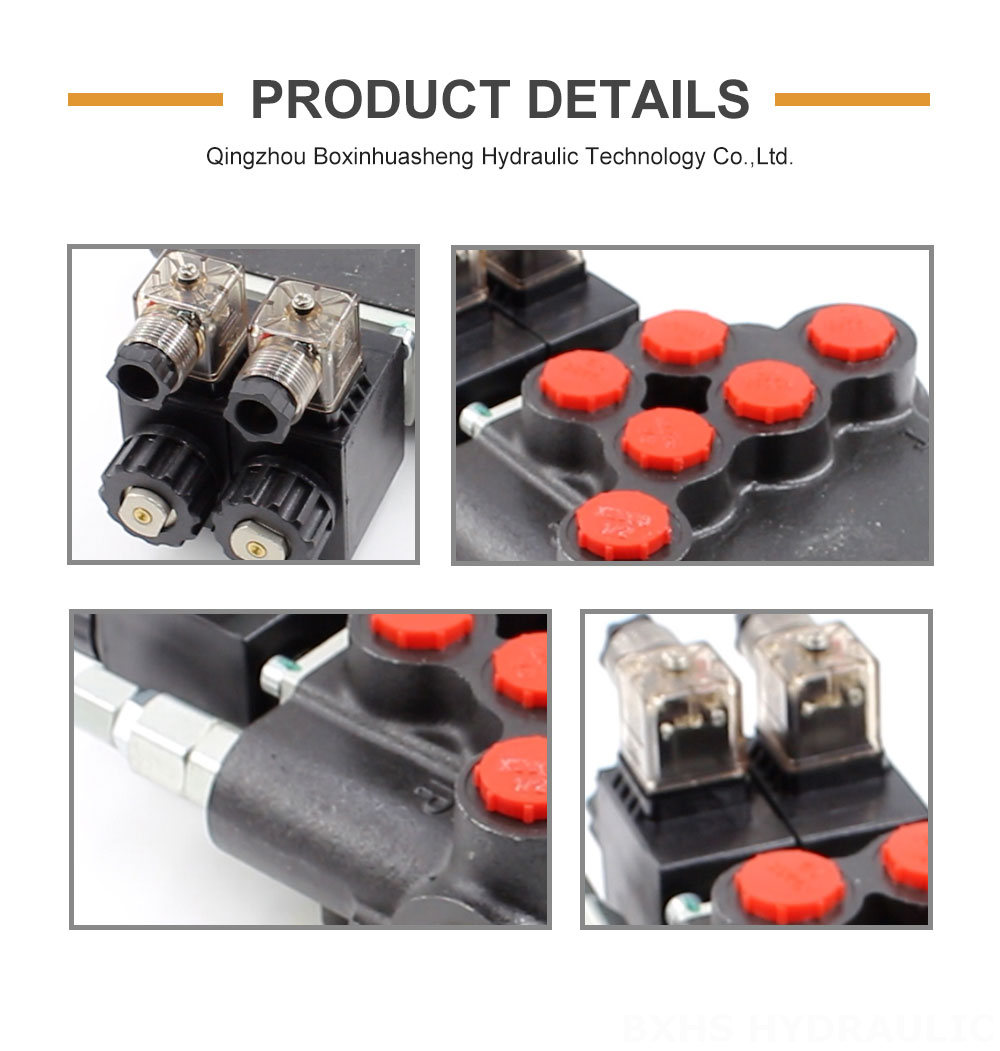 P80 Solenoide 2 carretéis Válvula direcional monobloco detailed image