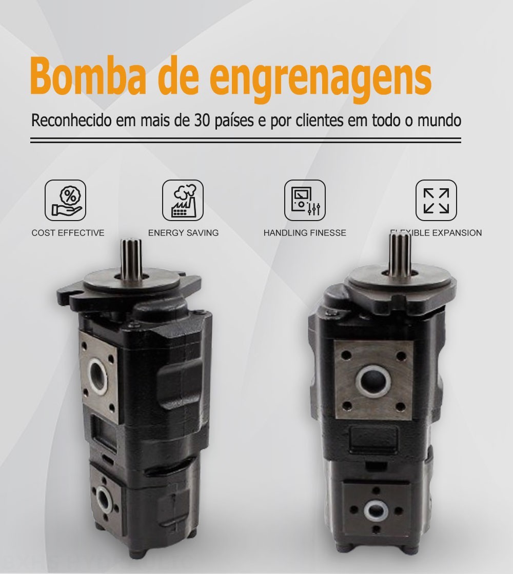 CBHS-F4 40 cc/rev Bomba de engrenagem hidráulica