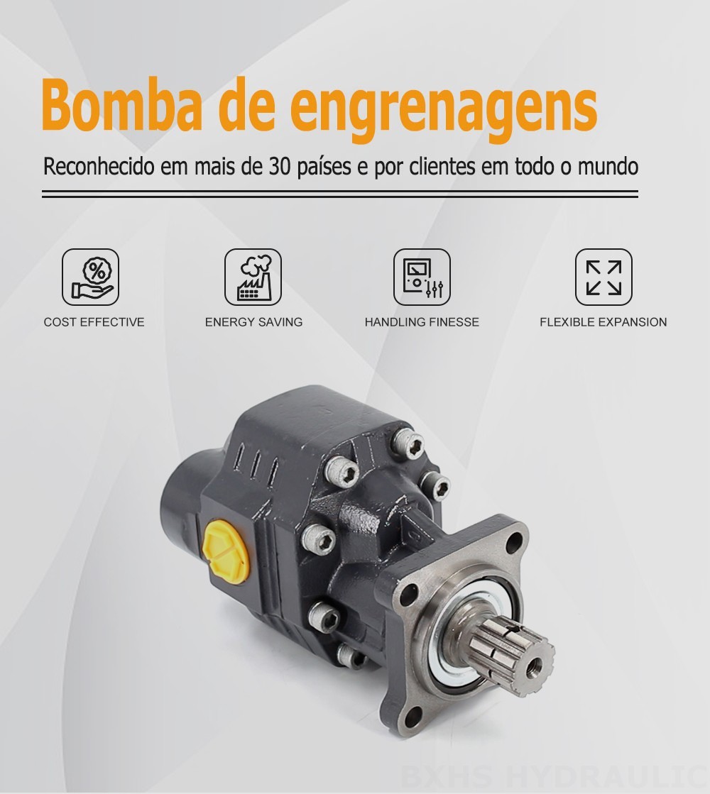 CBHW-ISO-80-H 80 cc/rev 22 MPa (3190 psi) Bomba de engrenagem hidráulica