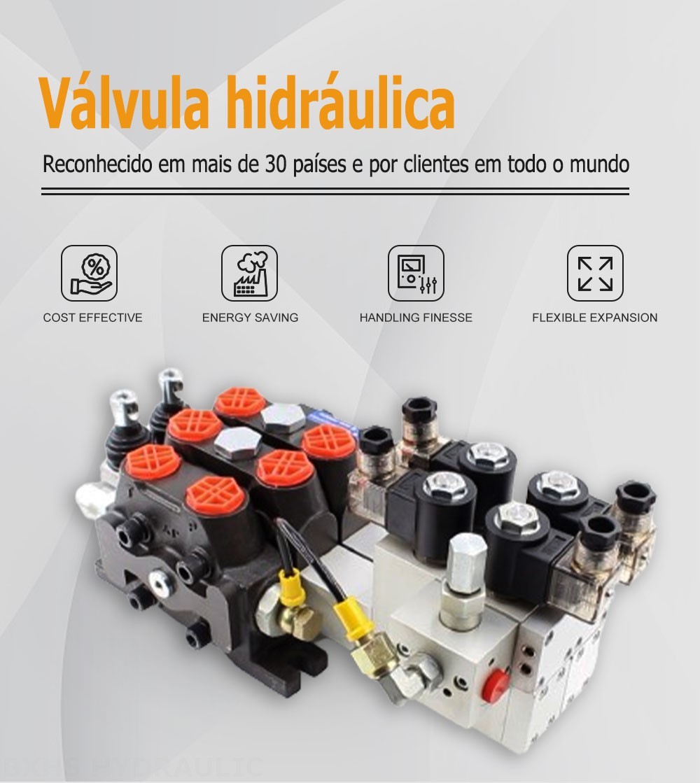 DCV100 Eletrohidráulico 2 carretéis Válvula direcional seccional