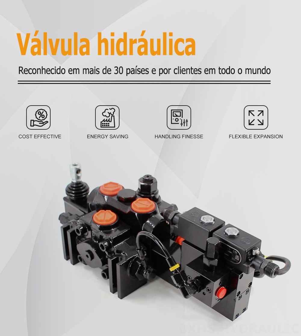 DCV200-FB Eletrohidráulico 1 carretel Válvula direcional seccional
