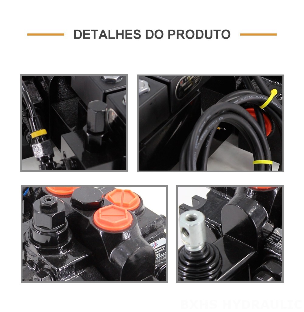 DCV200-FB Eletrohidráulico 1 carretel Válvula direcional seccional