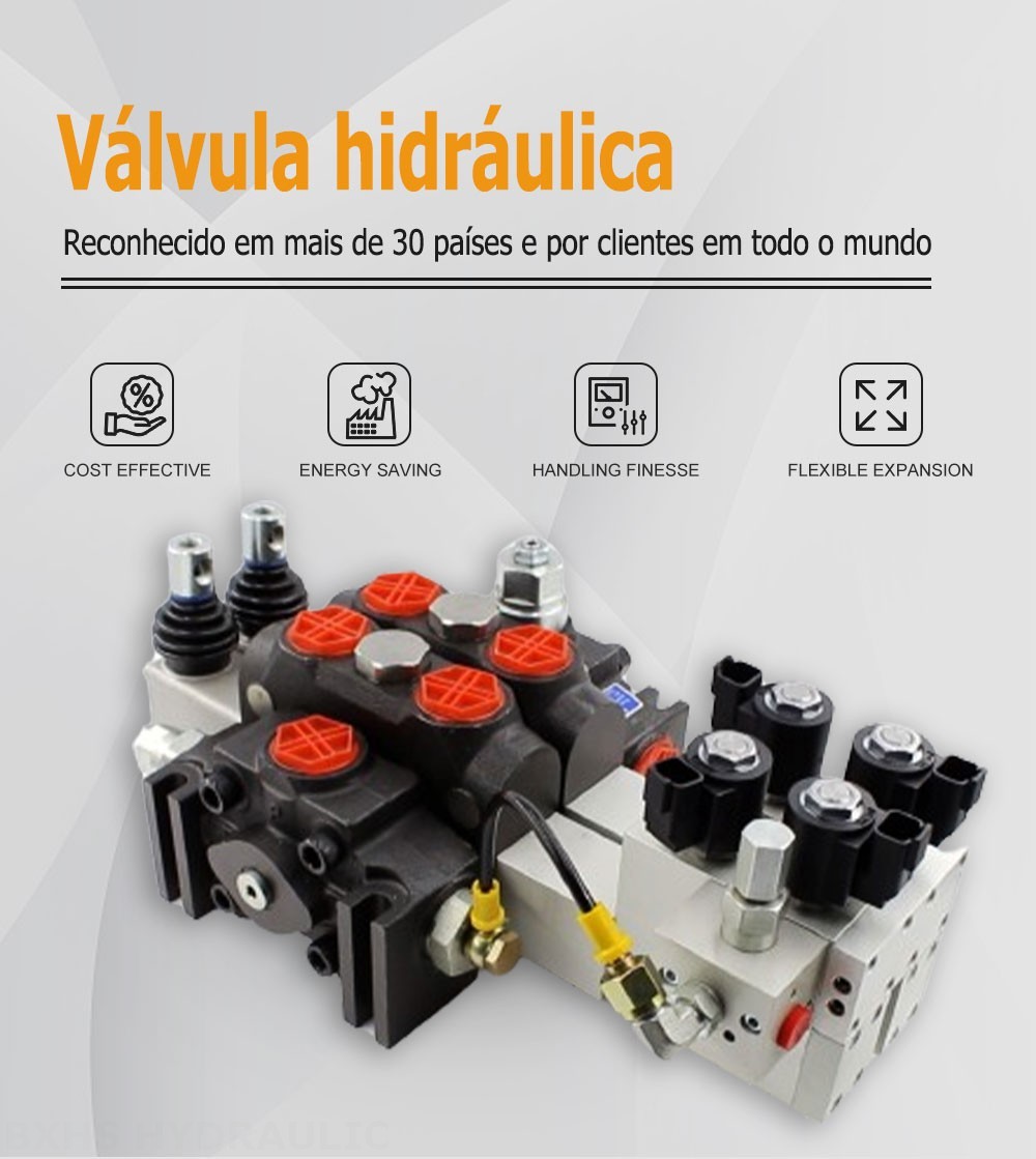 DCV200 Eletrohidráulico 2 carretéis Válvula direcional seccional