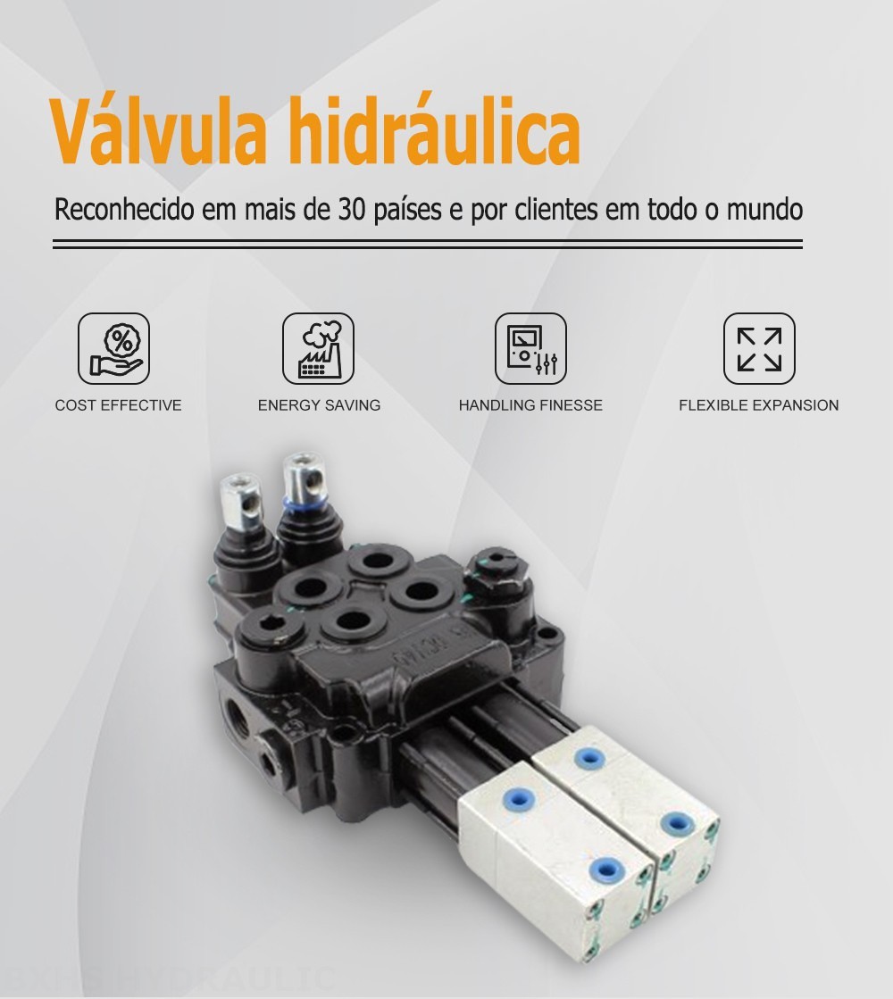 DCV40 Pneumático 2 carretéis Válvula direcional monobloco