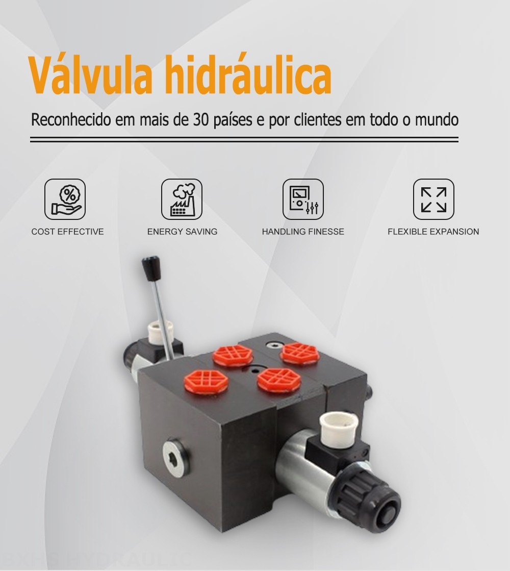 DCV58 Solenoide 1 carretel Válvula direcional seccional