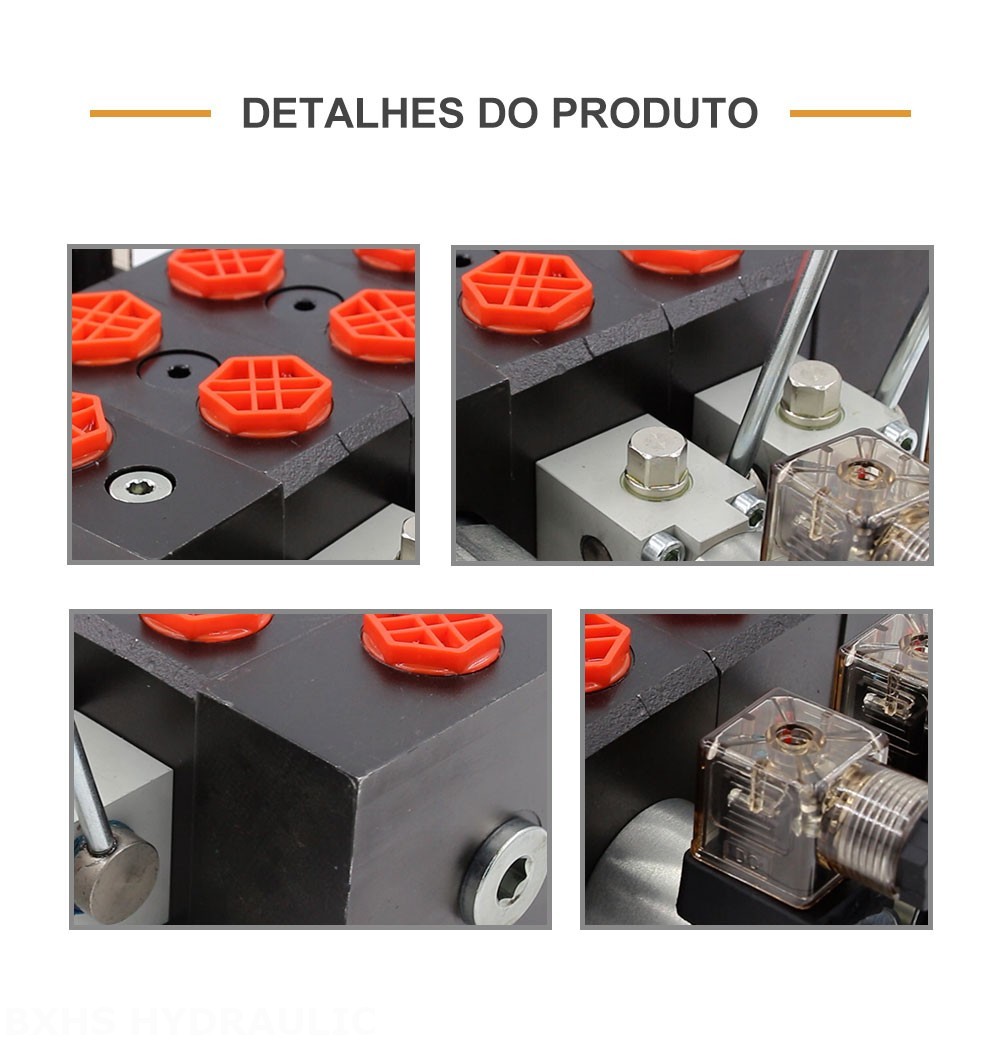 DCV58 Solenoide 2 carretéis Válvula direcional seccional