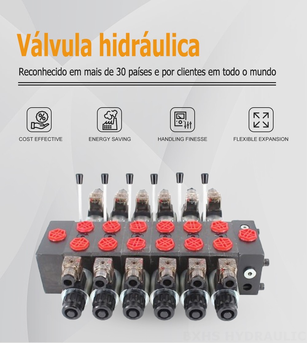 DCV58 Solenoide 6 carretéis Válvula direcional seccional