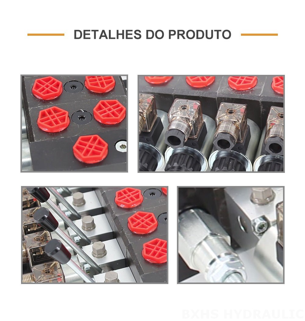 DCV58 Solenoide 6 carretéis Válvula direcional seccional