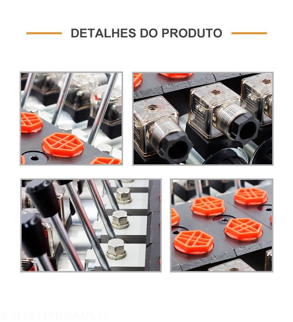 DCV58 Solenoide 9 carretéis Válvula direcional seccional