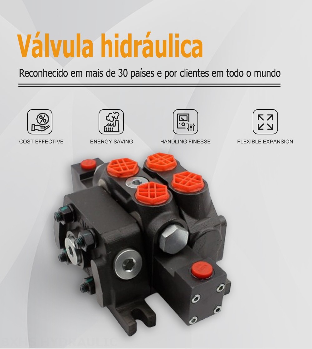 DCV60-G34 Hidráulico 1 carretel Válvula direcional seccional