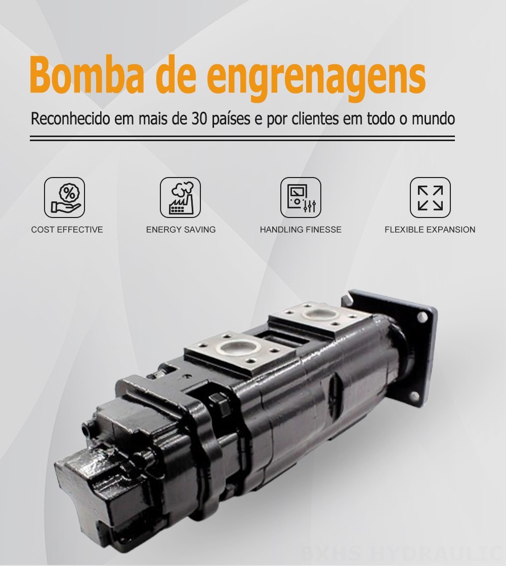 JHP2080-2080-1016 80 cc/rev Bomba de engrenagem hidráulica