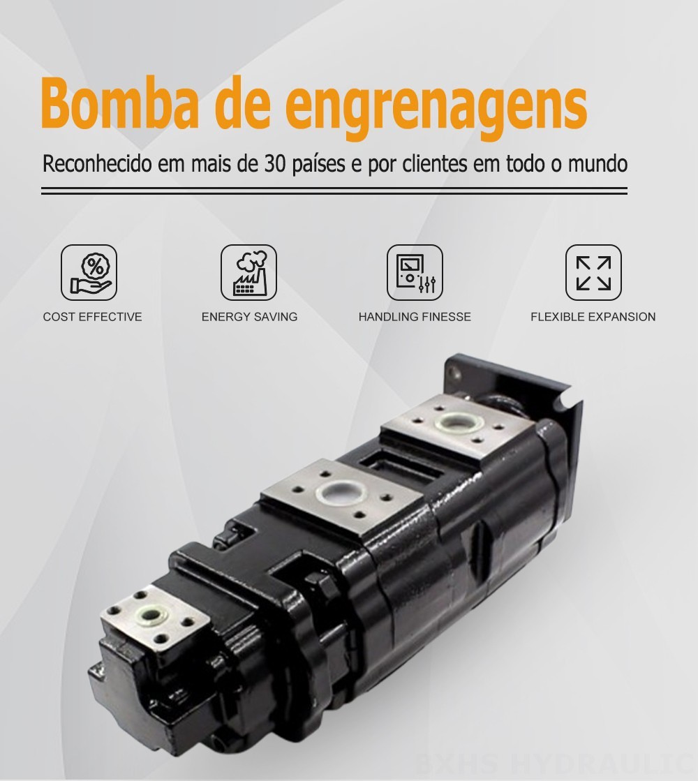 JHP2100-2080-1016 100 cc/rev Bomba de engrenagem hidráulica