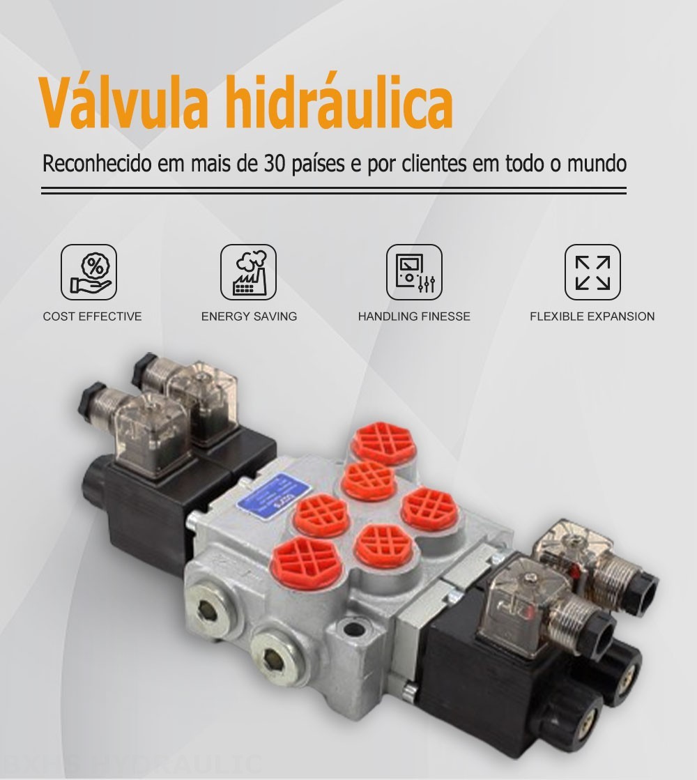 P40-DKL Solenoide 2 carretéis Válvula direcional monobloco