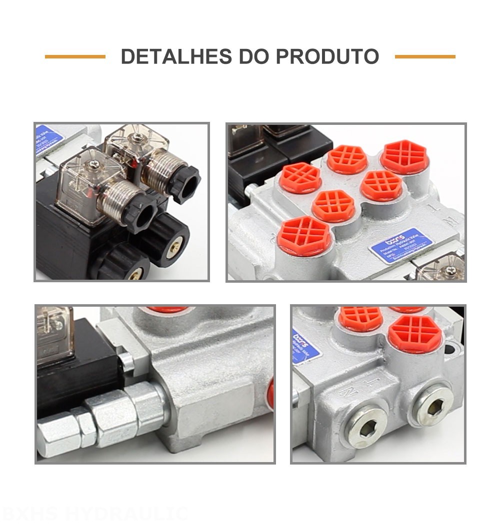 P40-DKL Solenoide 2 carretéis Válvula direcional monobloco