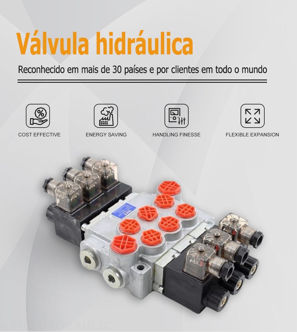 P40-DKL Solenoide 3 carretéis Válvula direcional monobloco