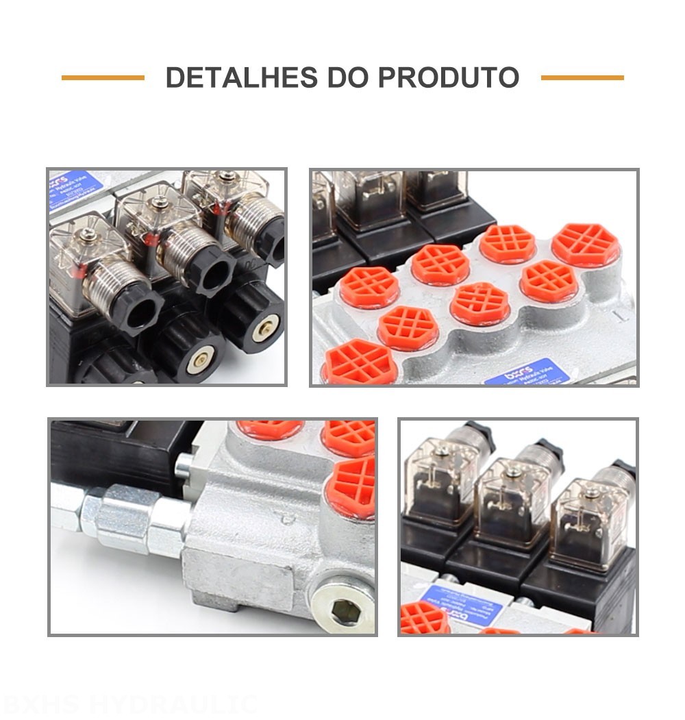 P40-DKL Solenoide 3 carretéis Válvula direcional monobloco