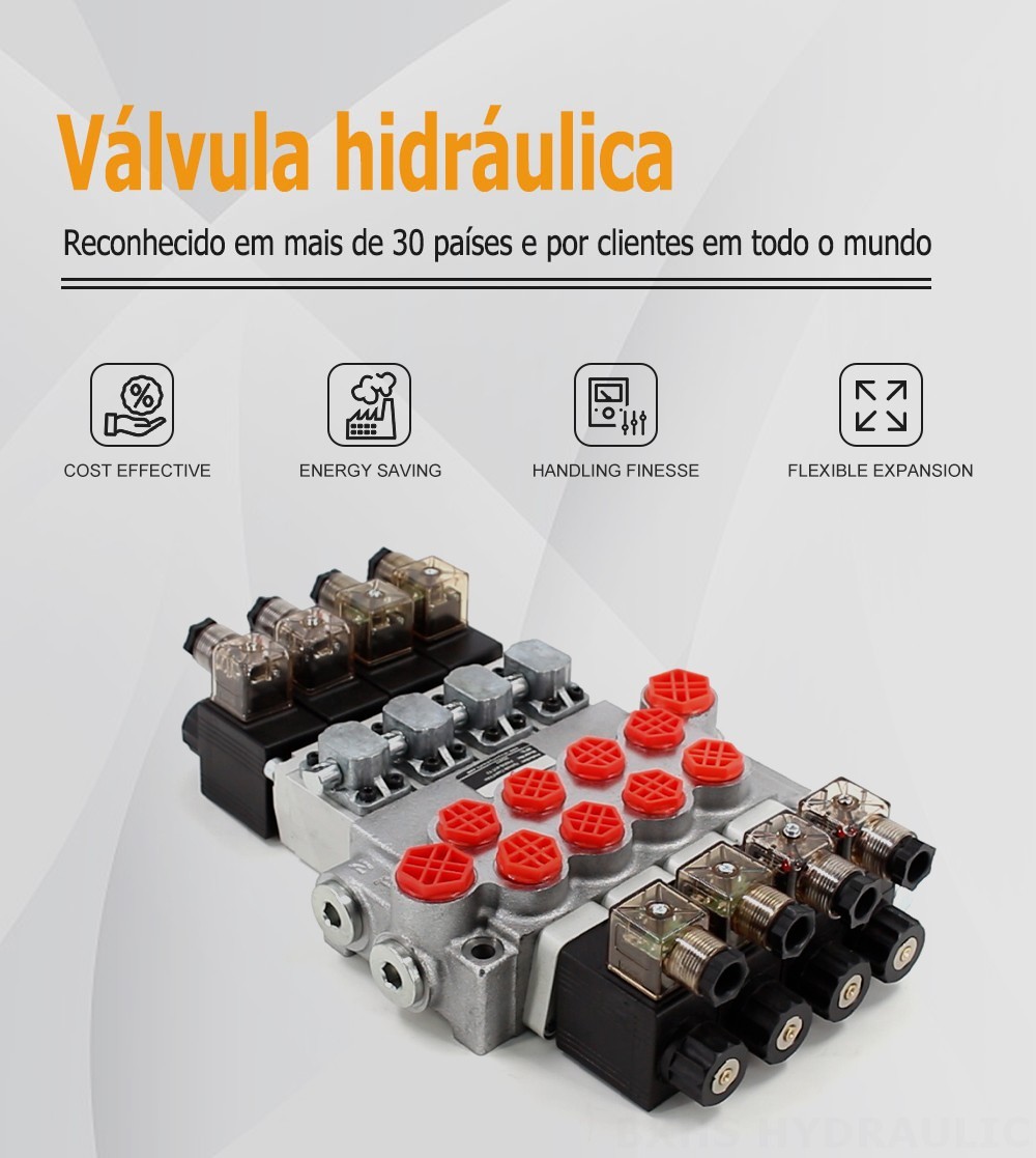 P40-DS Solenoide 4 carretéis Válvula Direcional Monobloco