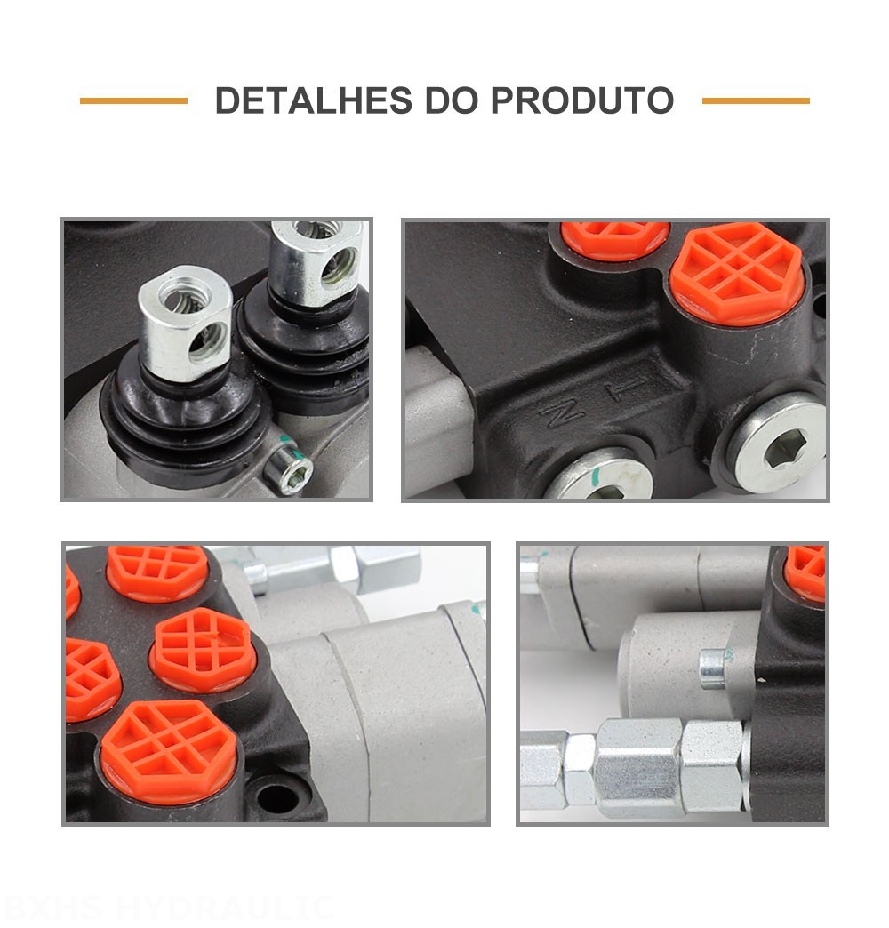 P40-G12-G38-OT-QTW1 Manual 2 carretéis Válvula direcional monobloco