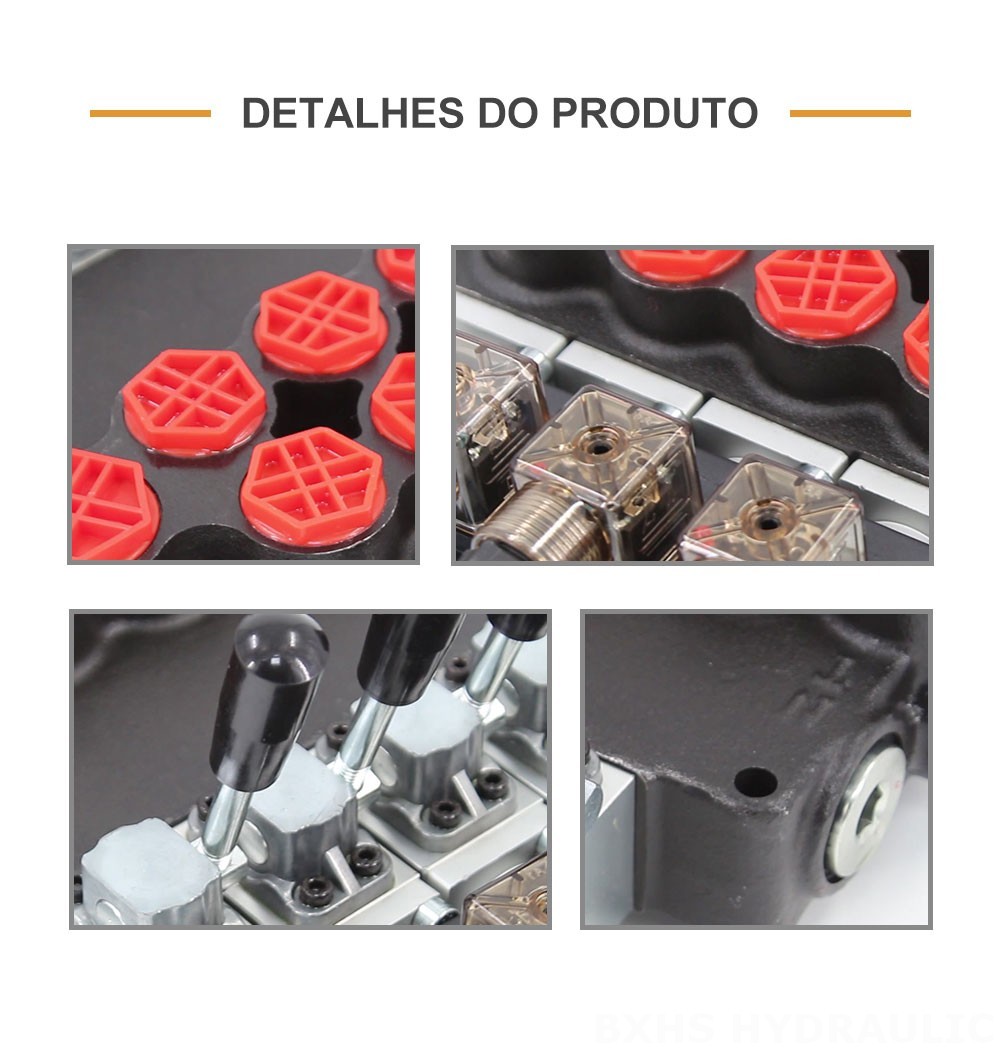 P40-S Solenoide 4 carretéis Válvula Direcional Monobloco