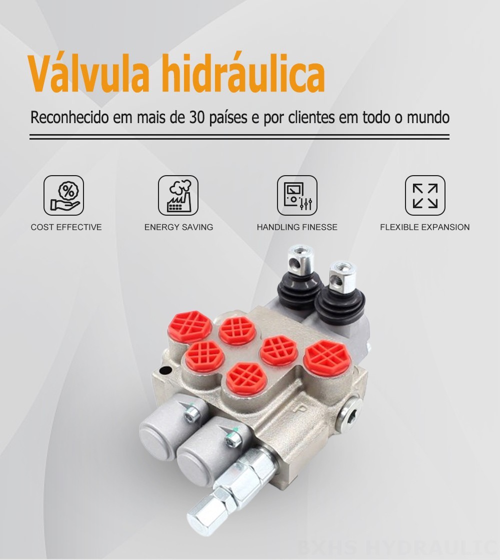 P40-XNHJ Manual 2 carretéis Válvula Direcional Monobloco