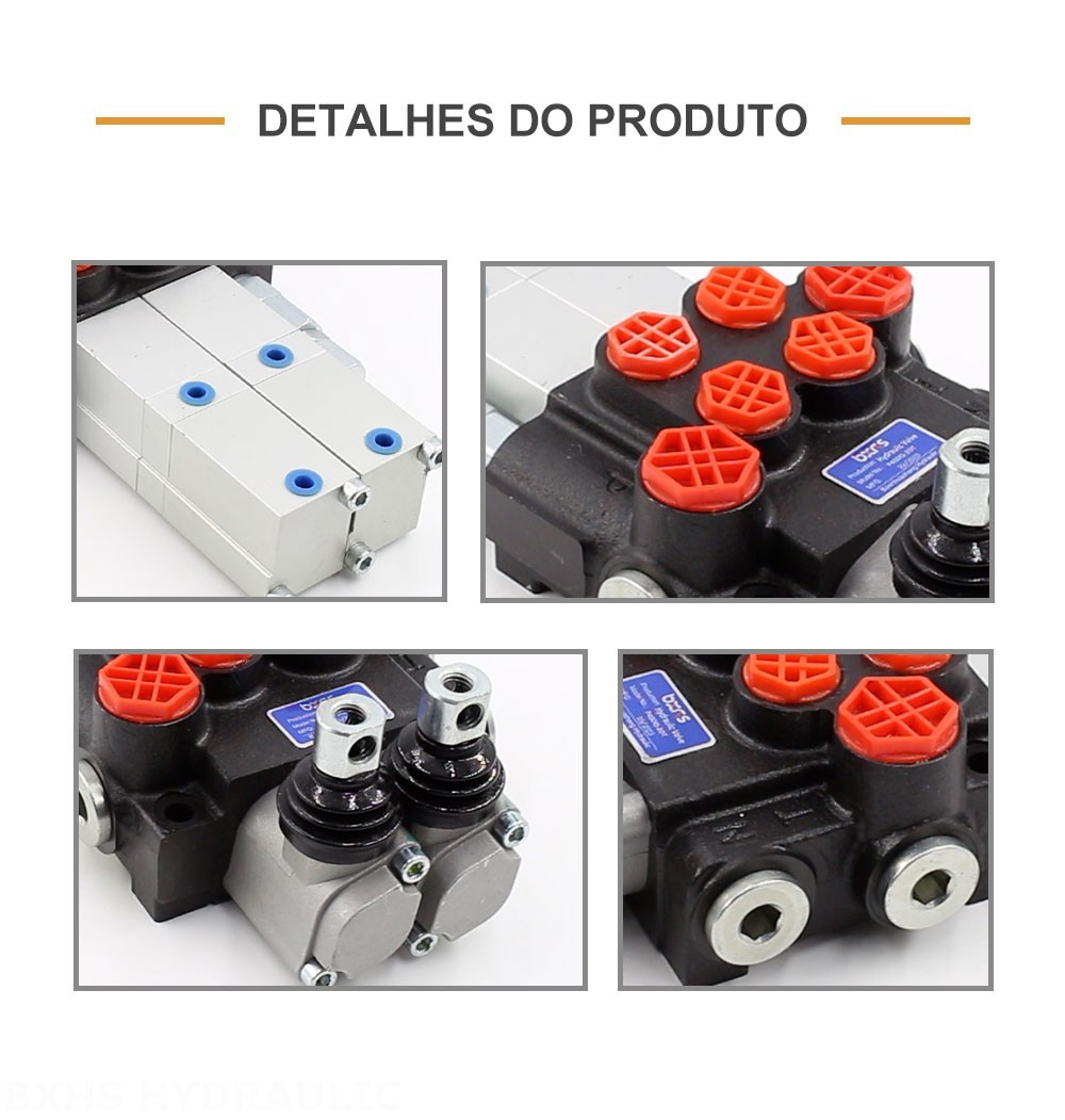 P40 Pneumático 2 carretéis Válvula direcional monobloco
