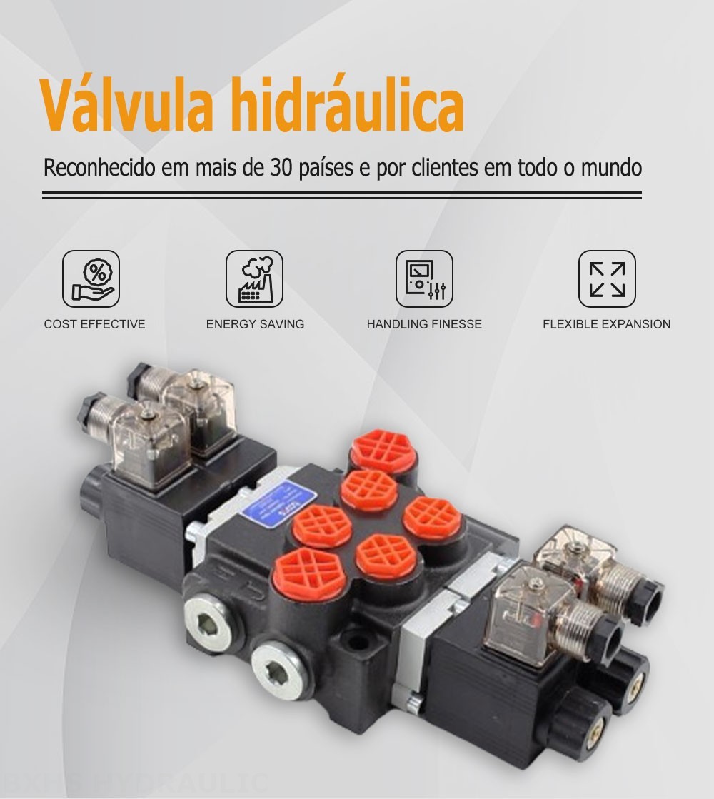 P40 Solenoide 2 carretéis Válvula direcional monobloco