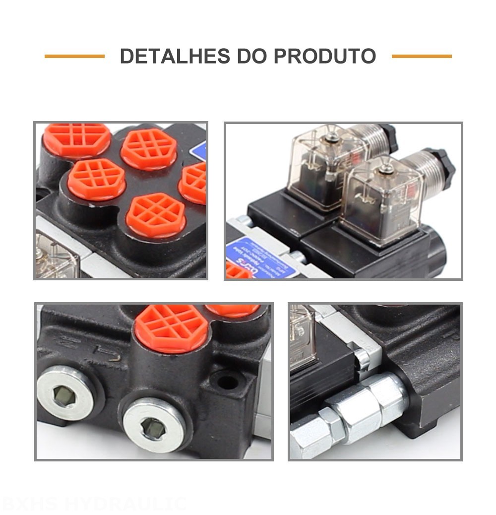 P40 Solenoide 2 carretéis Válvula direcional monobloco