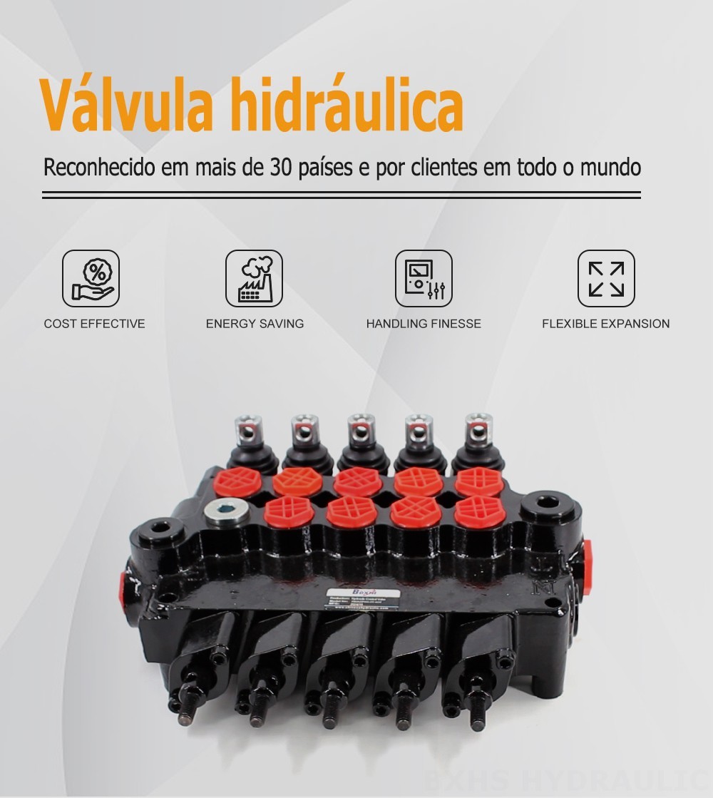 P80AZ Hidráulico e Manual 5 carretéis Válvula de Controle de Estabilizadores