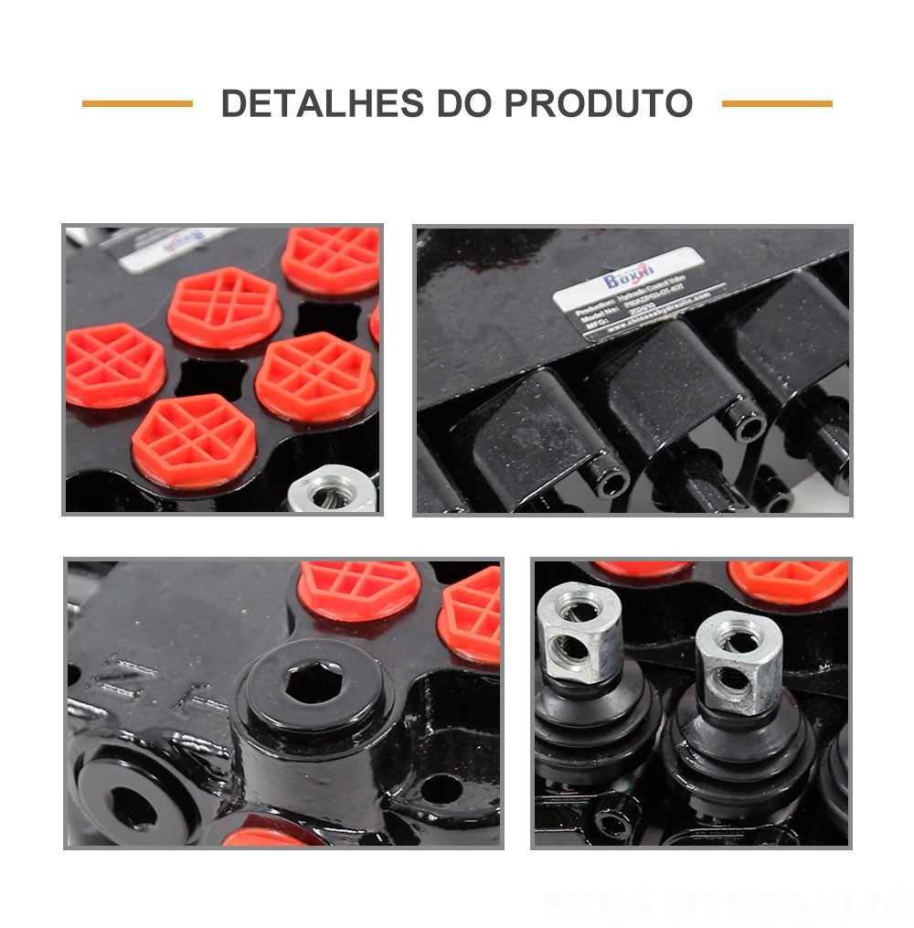 P80AZ Hidráulico e Manual 5 carretéis Válvula de Controle de Estabilizadores