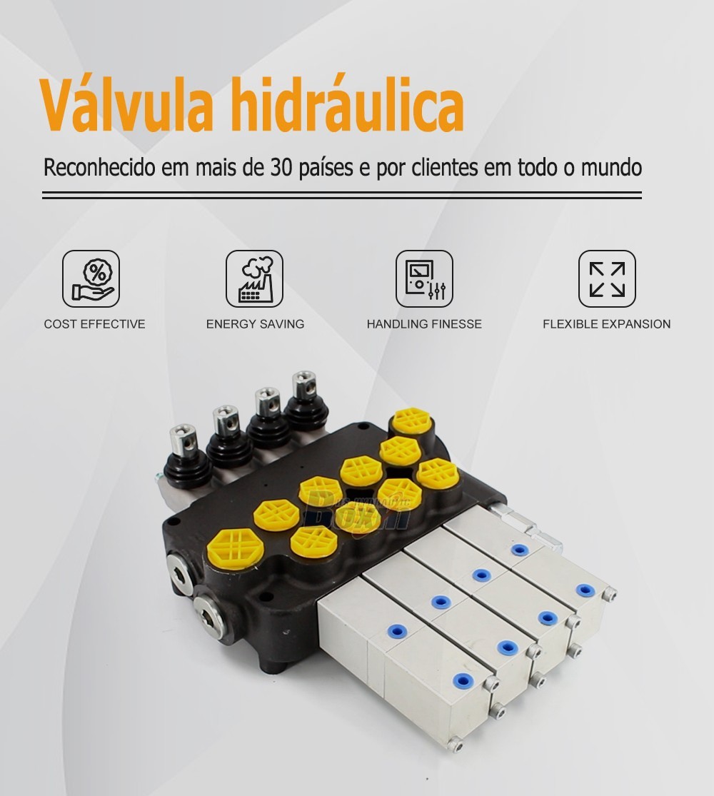 P80Q-G-4OT Pneumatic 4 Spool Monoblock Directional Valve