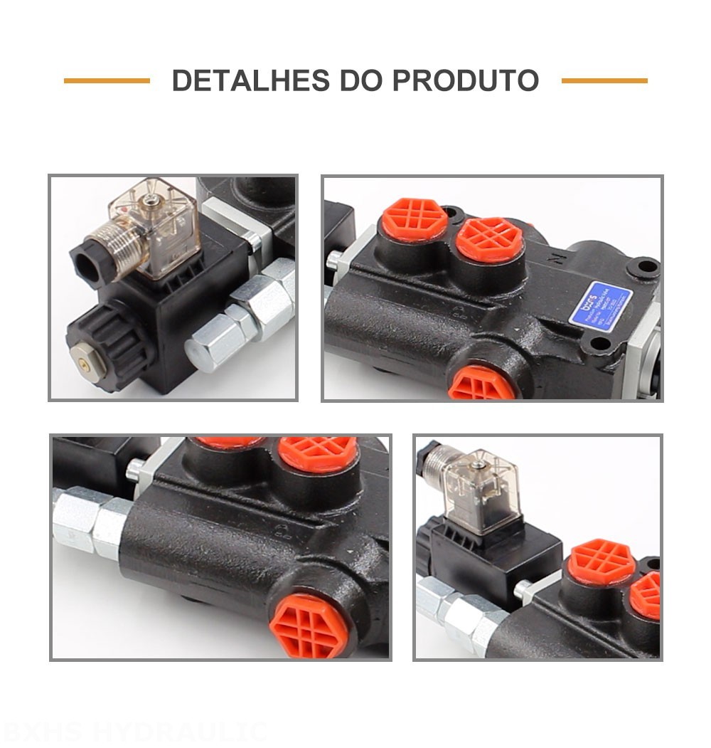 P80 Solenoide 1 carretel Válvula direcional monobloco