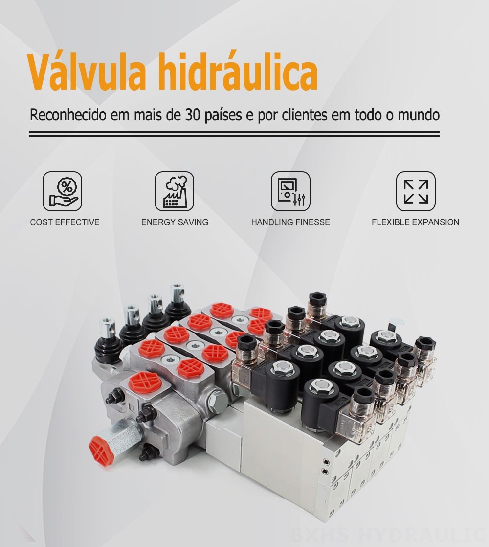 SD8 Eletrohidráulico 4 carretéis Válvula direcional seccional