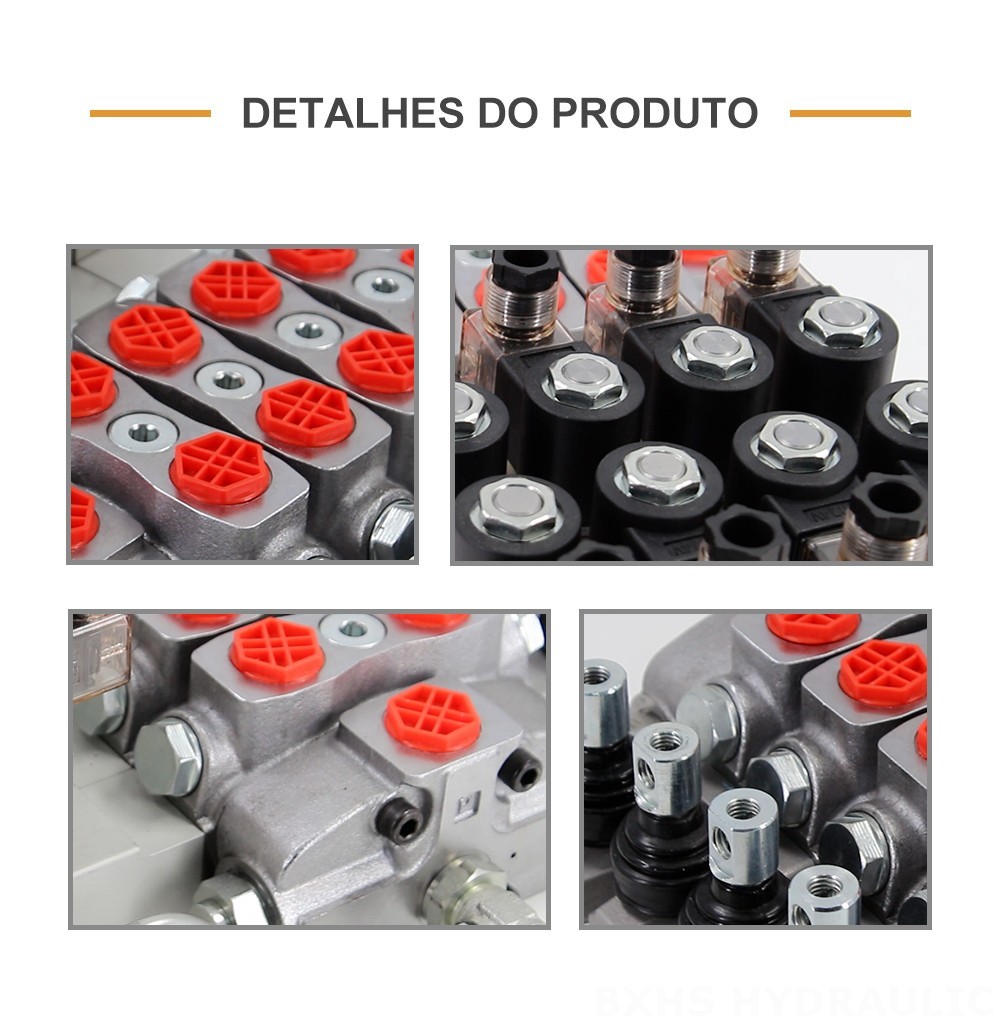 SD8 Eletrohidráulico 4 carretéis Válvula direcional seccional