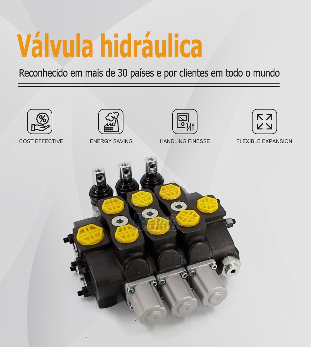 SD8 Series 3 Spool Sectional Directional Hydraulic Valve