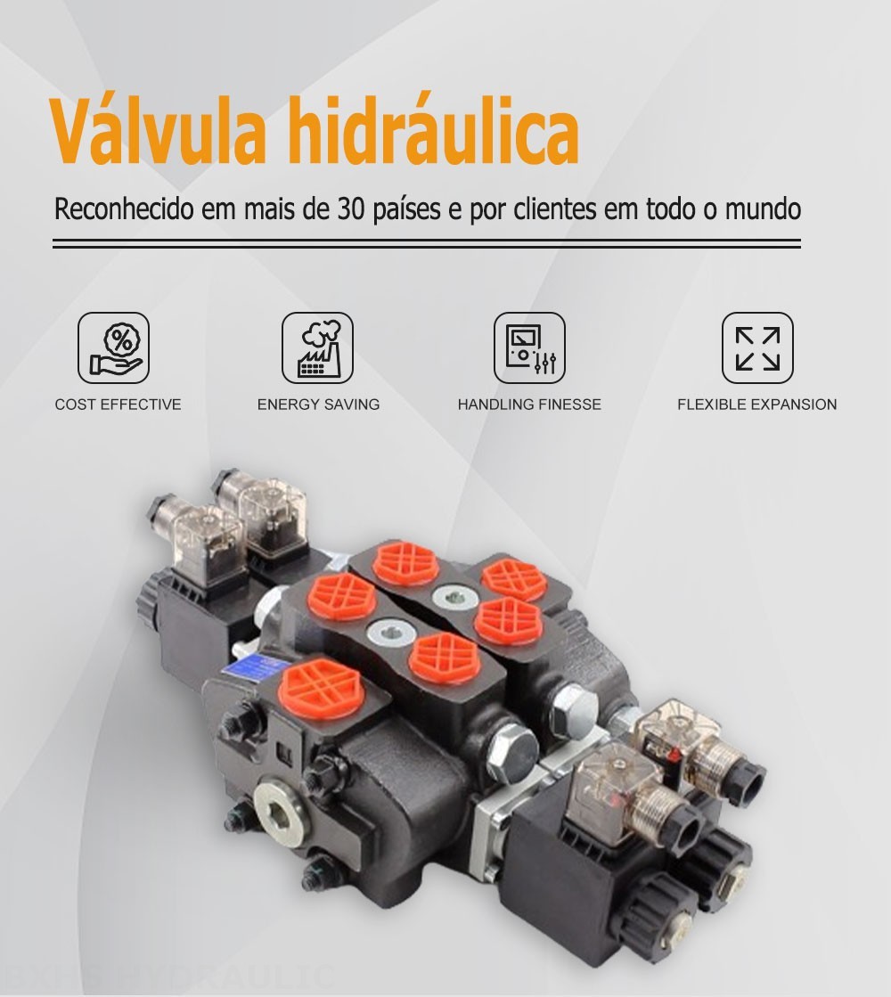 SD8 Solenoide 2 carretéis Válvula direcional seccional