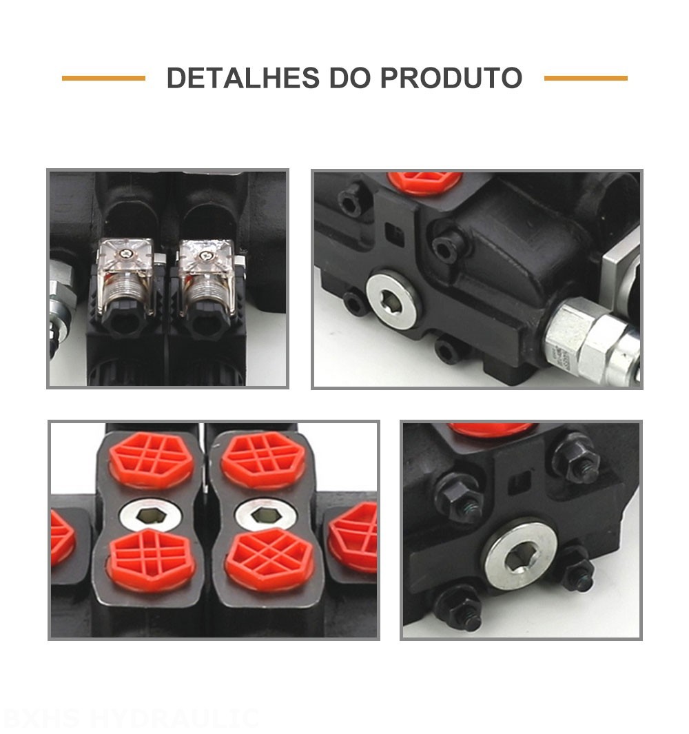 SD8 Solenoide 2 carretéis Válvula direcional seccional