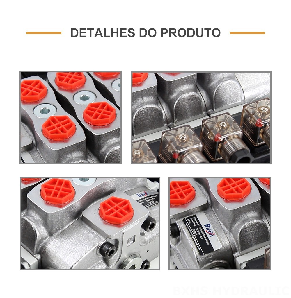 SD8 Solenoide 4 carretéis Válvula direcional seccional