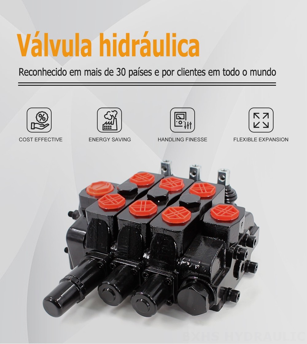 SDS180 Hidráulico e Manual 3 carretéis Válvula direcional seccional