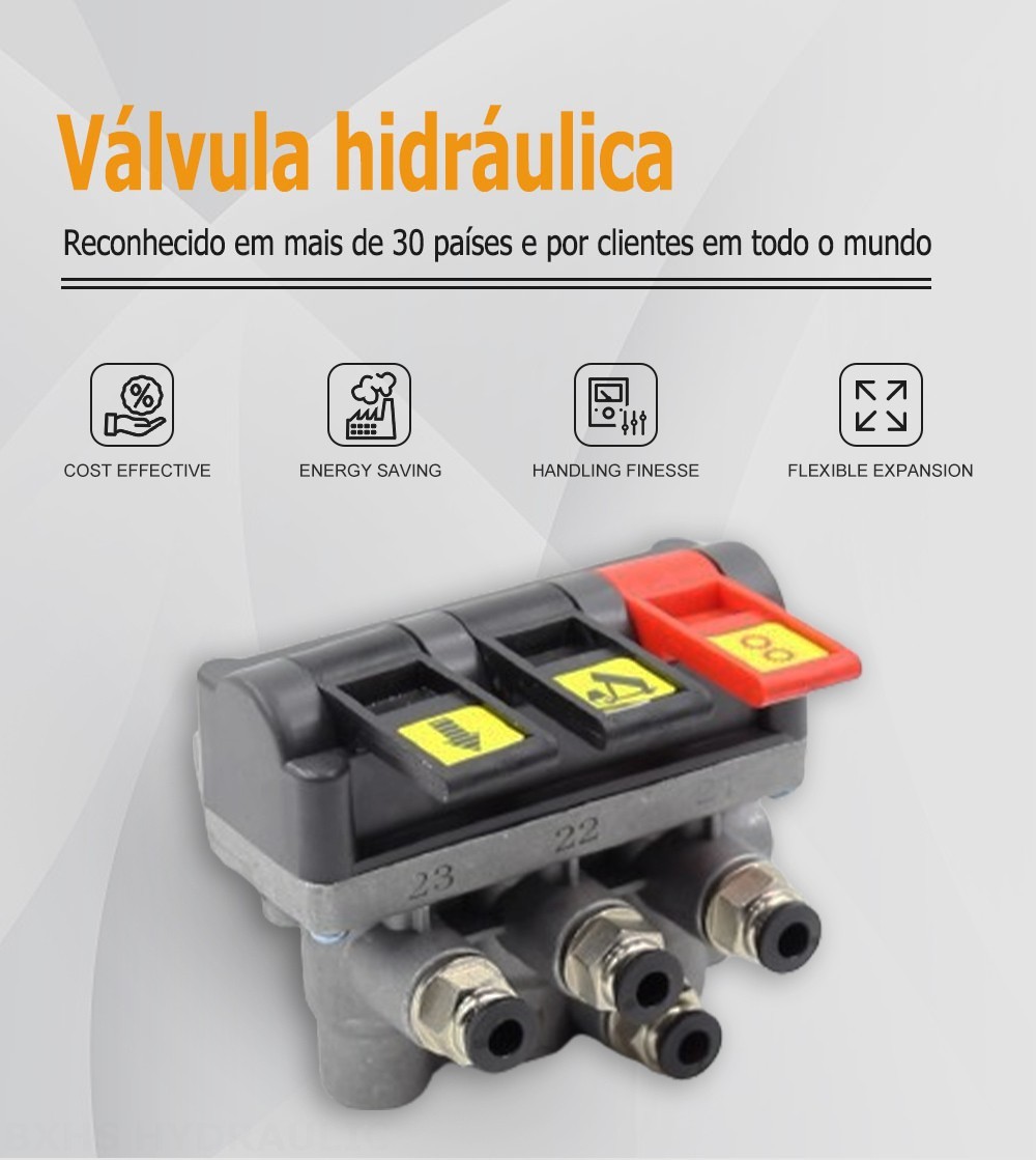 TC-4-TFLF Pneumático 1 carretel Válvula de Controle Hidráulica