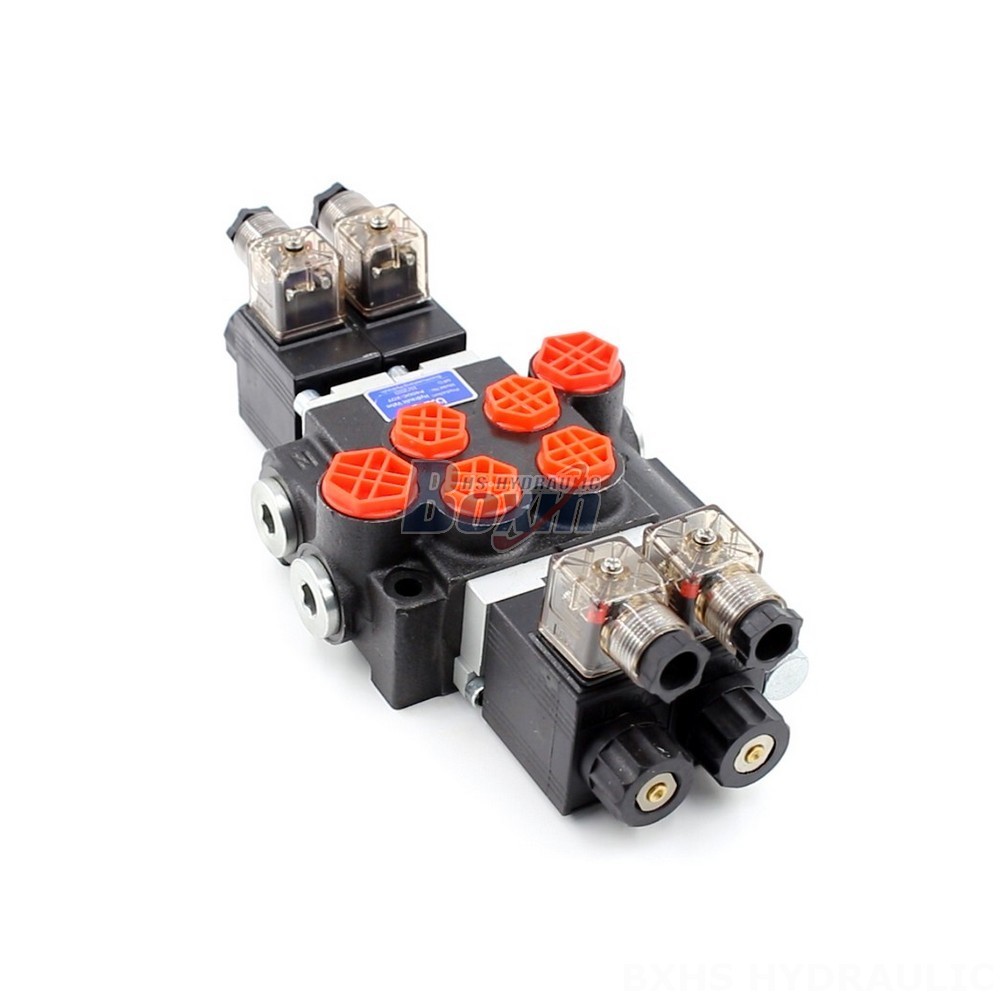 Customized P40 Solenoid 2 Spool Monoblock Directional Valves cover photo